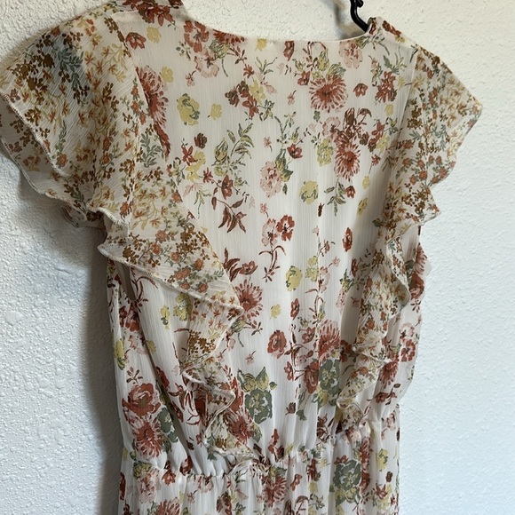 Miss Me Floral Ruffle Maxi Dress Size Medium - Picture 7 of 14